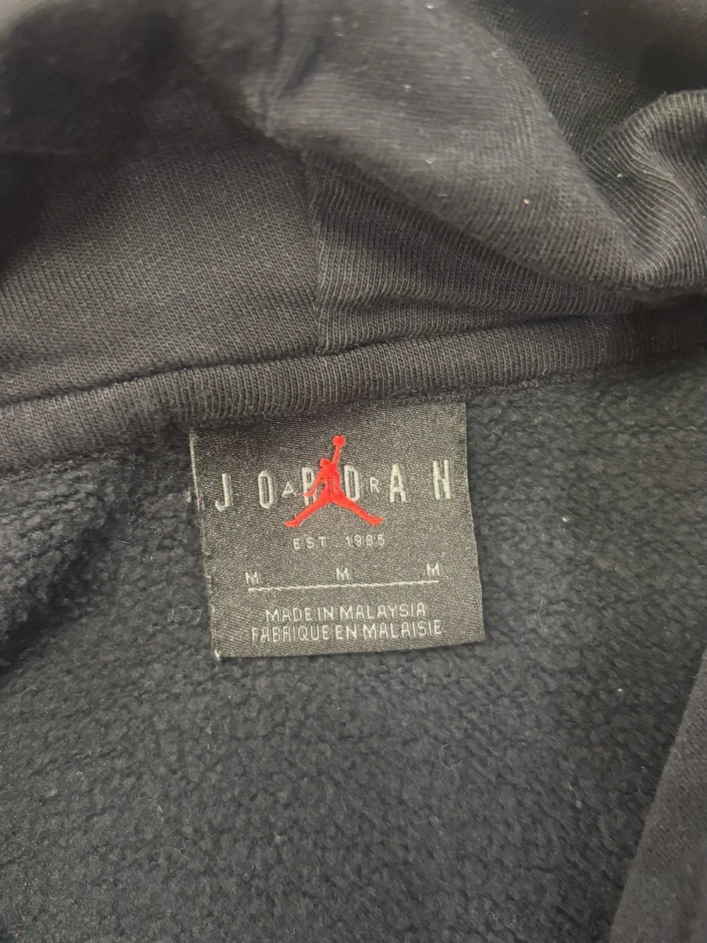 Jordan Black Pullover Hoodie with White Jumpman Logo